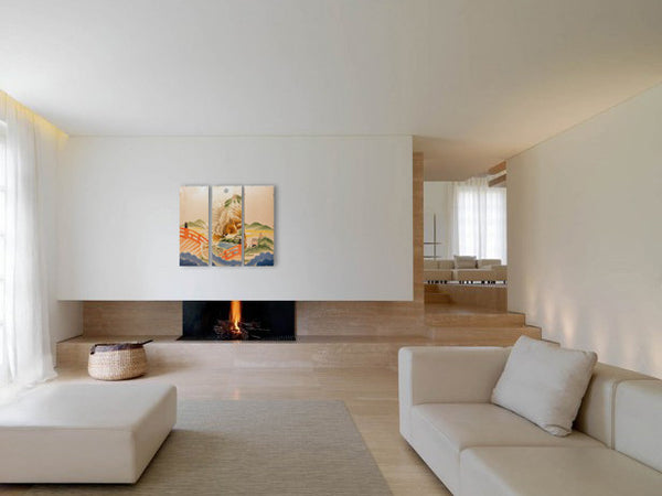 AOTAKA (Kimono art, set of 3 panels)