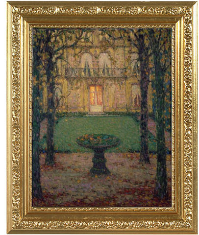 Musée Lambinet, la façade sur jardin, un soir d'automnes – Henri Le Sidaner