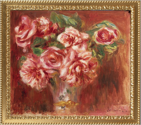Roses in a vase – Pierre Auguste Renoir
