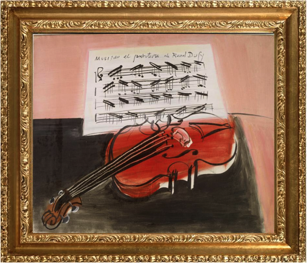 デュフィDufy「Le violon, rouge」額装付き Le Violon Rouge by デュフィDufy「Le violon, rouge」額装付き Le Violon Rouge by