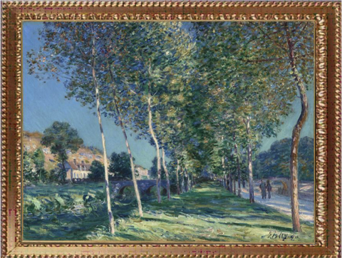 Allée de peupliers aux environs de Moret-sur-Loing– Sisley Alfred