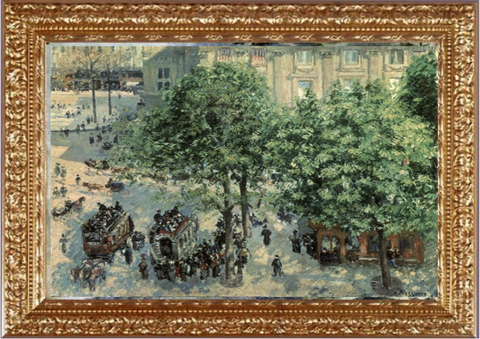 Place du Theatre-Francais, Spring - Camille Pissarro