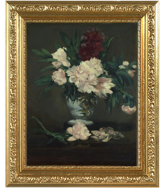 Vase de pivoines sur piédouche - Edouard Manet