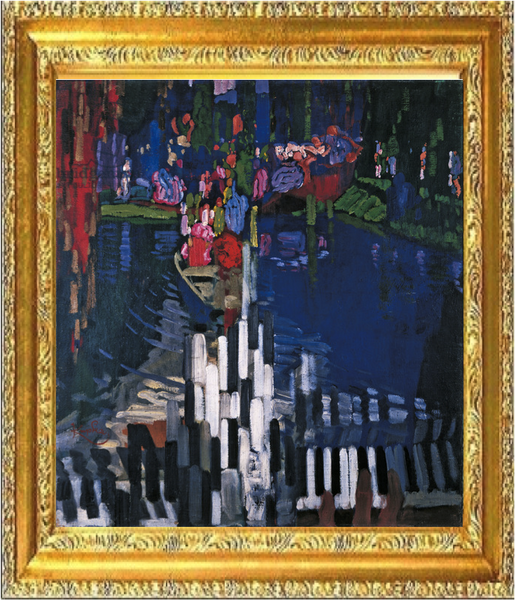 Piano Keys, the Lake - Frantisek Kupka