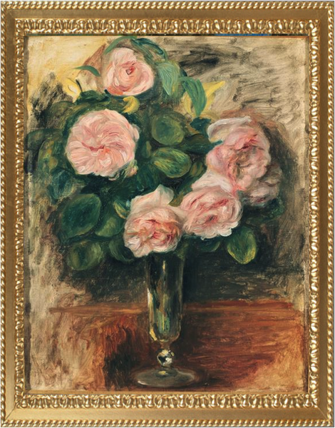 Roses in a vase – Pierre Auguste Renoir