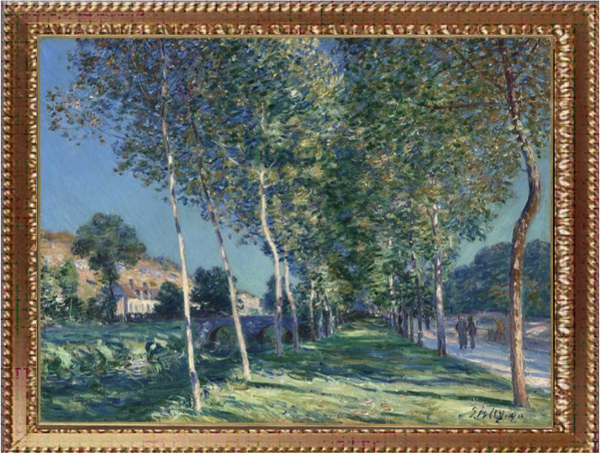 Allée de peupliers aux environs de Moret-sur-Loing– Sisley Alfred